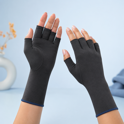CIRALYN charcoal fingerless everyday compression gloves